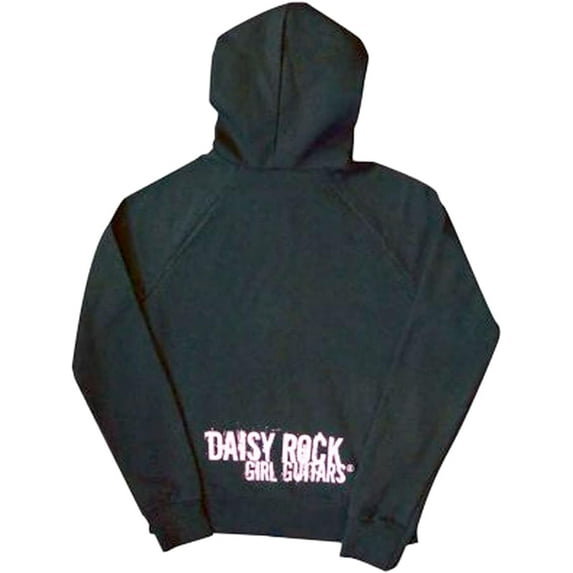 daisy rock Girl Guitars Women's Black Hoodie Sweatshirt-Size Large