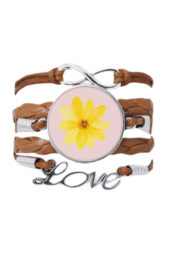 daisy yellow watercolor art deco fashion bracelet chain ornament wristband