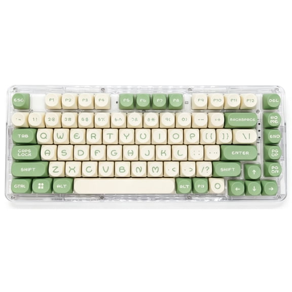 daixiahu Computer keyboard keycaps,Matcha Green Cute Keycap Set, Profile keycaps for Mechanical Keyboard