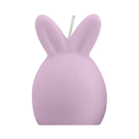 dajkiuy 1 Pieces Easter Candles - Easter Bunny Shaped Soy Candles - Spring Bunny Tealight Candles Home Decor Bunny Candle - Handmade Wax Candle for Bedroom Bathroom Party - Purple