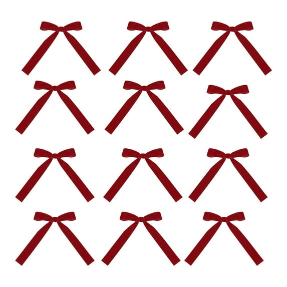 dajkiuy 12 Pcs Velvet Bows for Christmas Tree,Christmas Wreath Bows, Christmas Velvet Bows Rustic Crafts Gift Bows Vintage Velvet Ribbon Bows for Xmas Home Decor Wedding Outdoor Indoor