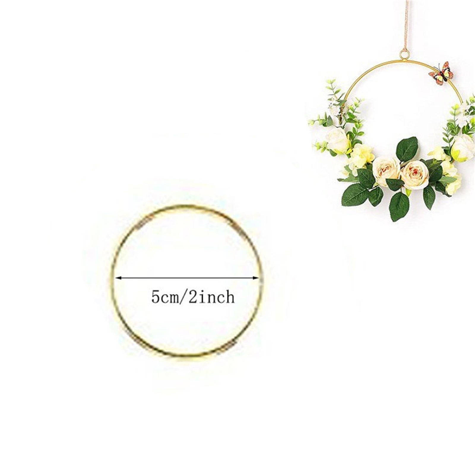 Mulutoo 12 Pack 2 Inch Gold Metal Hoop Rings – Seamless O-Rings For Macrame, Dream Catchers, DIY Crafts & Wedding Decor