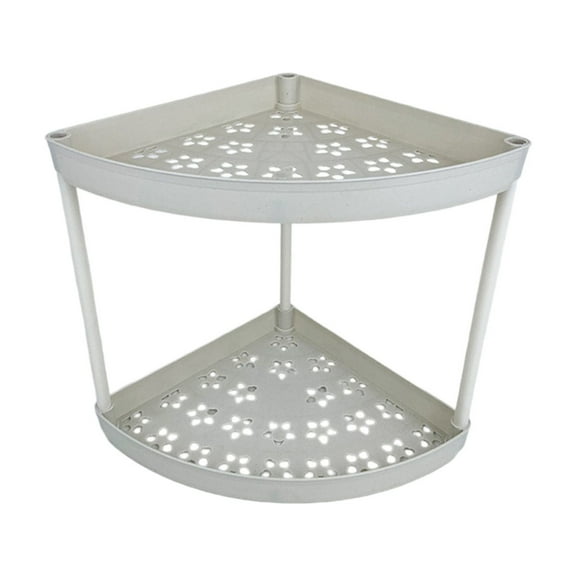 dajkiuy 2 Tier Corner Bathroom Countertop Organizer, Vanity Tray for Makeup Perfume Organizer, Plastics Counter Bathroom Storage and Organization