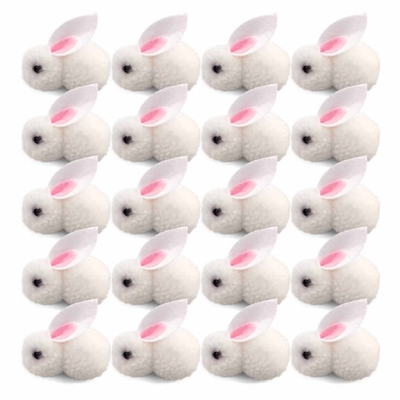dajkiuy 20 Pcs Mini Plush Easter Bunny Animals, Miniature Stuffed Rabbit, Soft Tiny Stuffed Animals Easter Bunnies Plush Rabbit for Easter Decorations
