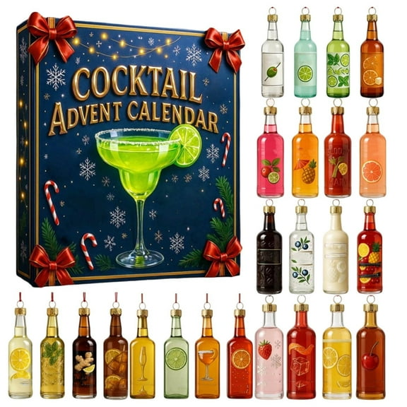 dajkiuy 2025 Cocktail Advent Calendar, 24 Days Cocktail Countdown Calendar, Christmas Calendar Gift Box, Holiday Countdown Gift for Husband, Dad