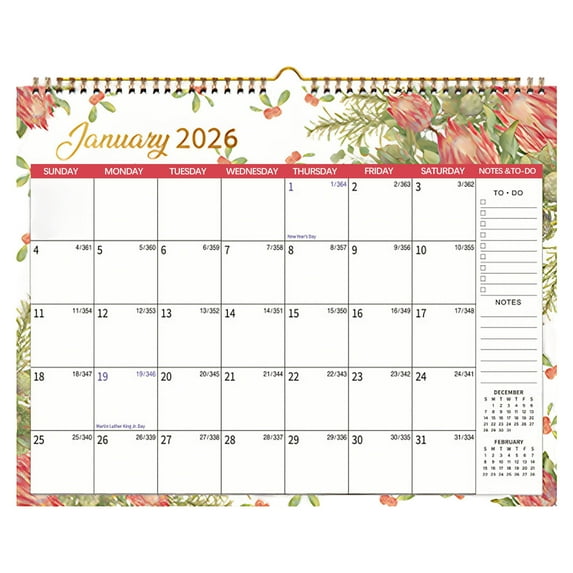 dajkiuy 2026 Wall Calendar, 12 Monthly Calendars, Jan. 2026 - Dec. 2026, 15x11 Inch Hanging Planning Calendars for Family Home Office Supplies