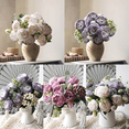 thumbnail image 1 of dajkiuy 2Pcs Artificial Silk Flowers Bouquet, Fake Flowers, Valentine's Day Bridal Bouquet, Home Decor Centerpiece, Party Floral Arrangement, Wedding Decoration, 1 of 8
