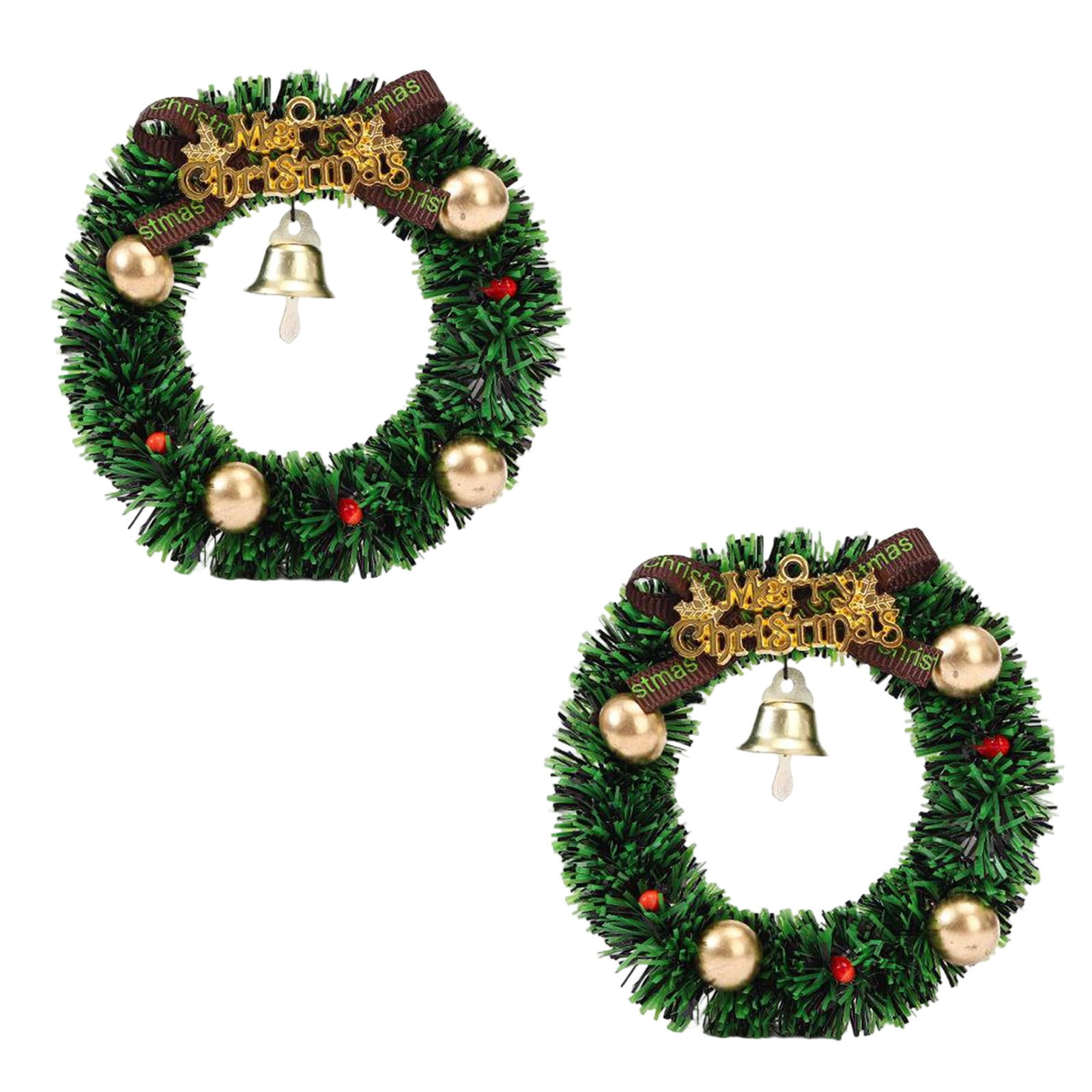 dajkiuy 2Pcs Christmas Refrigerator Magnet, Xmas Wreath Fridge Magnets ...