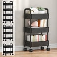 thumbnail image 1 of dajkiuy 3-Tier Kitchen Storage Cart with Armrests, Rolling Utility Cart for Bathroom, Toiletries Organizer, Storage Rack for Kitchen Pantry, Laundry Room, 1 of 6