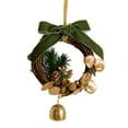 thumbnail image 1 of dajkiuy 4" Mini Christmas Wreaths with Ribbon Bows and Bell, Small Hanging Artificial Wreath for Window Home Chair Front Door Wall Indoor Outdoor Fireplace Porch Decoration, 1 of 5