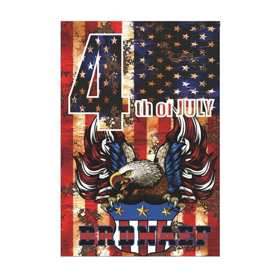 dajkiuy 4th of July Garden Flag 12x18" Double Sided Patriotic Garden Flag America Eagle Flag for America 4th of July Independence Day Home Farmhouse Decor (America with Eagle Flag)
