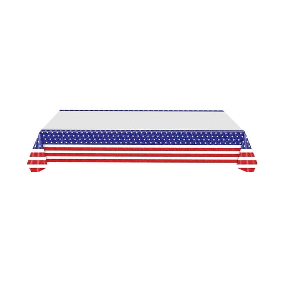 dajkiuy 4th of July Tablecloth,87 x 51 Inch Independence Day Tablecloth Decorations,Disposable Plastic Rectangle Table Cover for Picnic Home Kitchen Dining Party Supplies(1 Pcs)