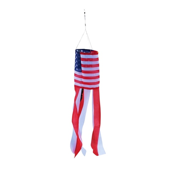 dajkiuy 4th of July American US Flag Windsock,35 Inch American Flag Windsock US Stars and Stripes Hanging Decoration Windsock Waterproof Material