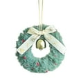 thumbnail image 1 of dajkiuy 5" Mini Christmas Wreaths with Ribbon Bows and Bell, Small Hanging Artificial Wreath for Window Home Chair Front Door Wall Indoor Outdoor Fireplace Porch Decoration, 1 of 6