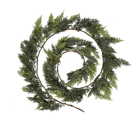 dajkiuy 6 Ft Christmas Cedar Garland, Realistic Faux Garland Artificial Greenery Pine Garland for Mantle Wall Table Indoor Outdoor Christmas Decoration