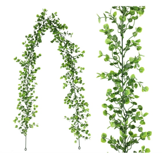 dajkiuy 6Ft Artificial Eucalyptus Christmas Garland, Faux Greenery Garland for Holiday Fireplace Winter Christmas Decor