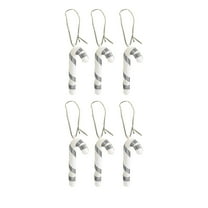 dajkiuy 6Pcs Candy Cane Christmas Decorations, Plastic Candy Cane Hanging Pendant Christmas Tree Ornament for Xmas Holiday Party Supplies Decoration Favors