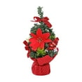 thumbnail image 1 of dajkiuy 8 Inch Mini Christmas Tree with Base, Artificial Tabletop Christmas Tree Decorations, Small Christmas Trees with Balls/Berry/Bow Christmas Indoor Decor Home Party Xmas Tree Decor, 1 of 6