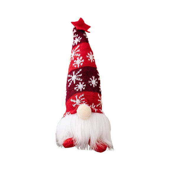 dajkiuy 8" Lighted Christmas Gnome Santa, Light Up Elf Holiday Present, Battery Operated Winter Tabletop Christmas Decorations,Red