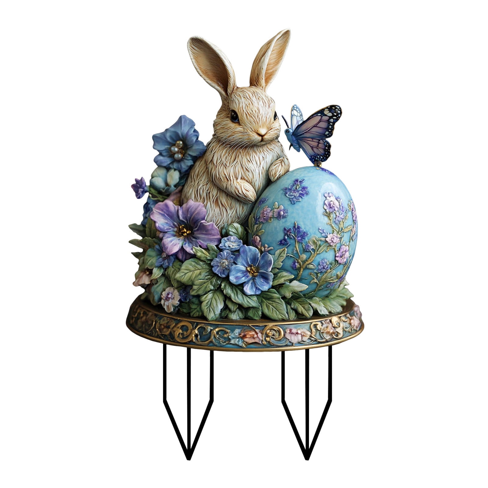 dajkiuy Acrylic Rabbit Stakes Rabbit Decorative Garden Stakes,12 inch ...