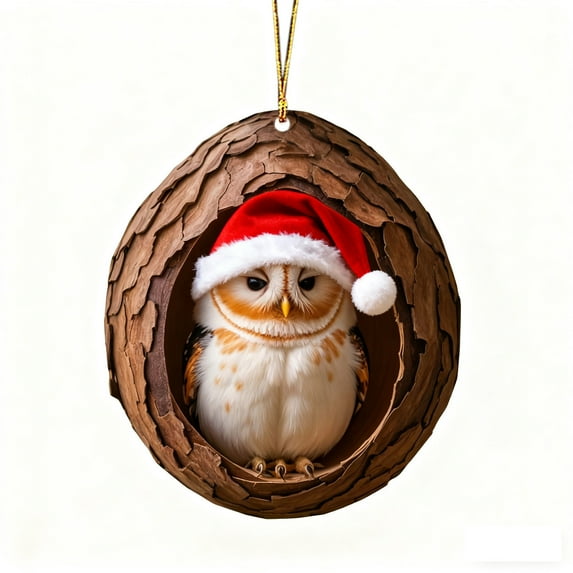 dajkiuy Animal Christmas Ornaments, Forest Animal Decoration, 3.15 Inch Forest Animals Little Animals Acrylic Hanging Decoration Gift for Animal Lovers