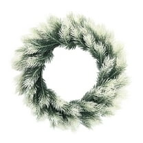 dajkiuy Artificial Christmas Wreaths for Front Door, 13.4Inch Real Touch Norfolk Pine Wreath Fake Pine Needles Wreath for Wall Windows Indoor Outdoor Christmas Decor
