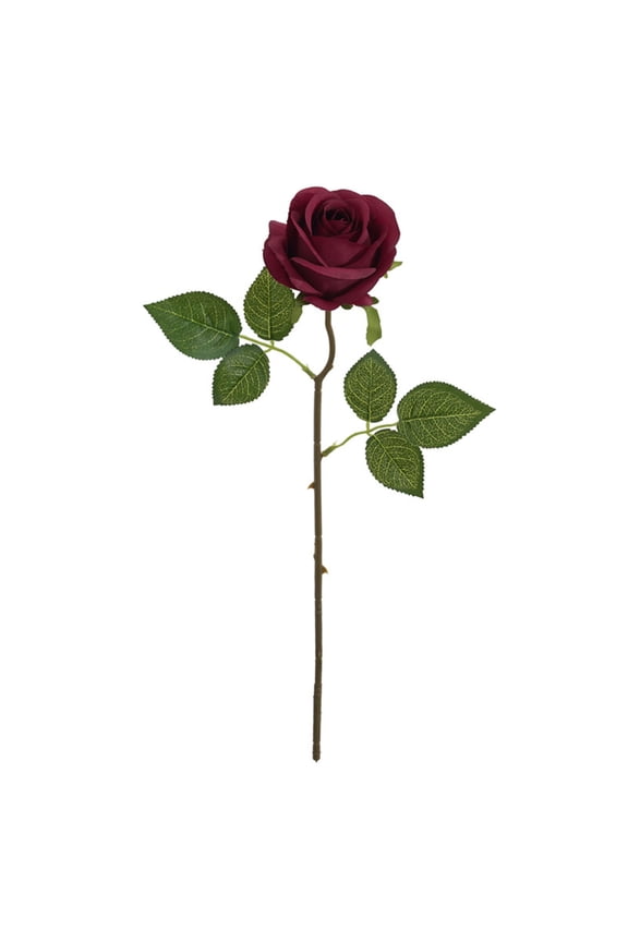 Artificial Flower,Garden Rose Artificial Flowers,Single Stem Blooming Fake Flower,Faux Rose Flower DIY Wedding Bouquet Decor for Wedding Home Anniversary (1 Branch,Red)