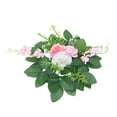 thumbnail image 1 of dajkiuy Artificial Rose Candle Rings Wreaths Floral Decor Fake Small Candle Flower Ring Wreath Holder Wedding Centerpieces for Tables Party Valentine Day Decoration, 1 of 4