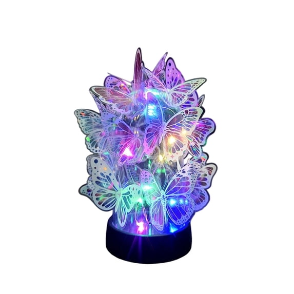 dajkiuy Butterfly Lamp, Decorative Small Table Lamp, DIY Butterfly Lamp for Home Decor Christmas Birthday Wedding Gift
