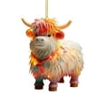 thumbnail image 1 of dajkiuy Cartoon Cow Decorative Hanging Ornaments for Christmas Tree, Lovely Animal Home Decor Cars Backpacks Acrylic Highland Cow Pendants Christmas Tree Decorations, 1 of 5