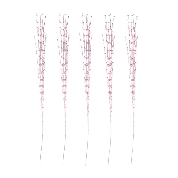 dajkiuy Christmas Artificial Glitter Berry Picks Decorations, 39" Decorative Bead Sticks Xmas Picks Glittery Twigs Branches for Christmas Tree Wreath Gift Vase Decor Party Ornaments