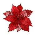 thumbnail image 1 of dajkiuy Christmas Artificial Glitter Poinsettia Flowers Ornaments Floral Picks Stems Christmas Tree Decorations for Xmas Party Wedding Centerpiece, 1 of 6