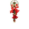 thumbnail image 1 of dajkiuy Christmas Bells Ornaments Xmas Tree Hanging Decorations Large Size Bells with Bow for Crafts Holiday Party Favors(Red), 1 of 1