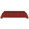 thumbnail image 1 of dajkiuy Christmas Buffalo Plaid Tablecloth, Disposable Xmas Rectangle Table Cover for Christmas Winter Holiday Party Supplies 54 x 108 in, 1 of 6