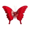 thumbnail image 1 of dajkiuy Christmas Butterfly Ornaments for Tree, Artificial Glittering Butterfly Party Decorations for Xmas New Year Christmas Tree Wreath Decor, 1 of 6