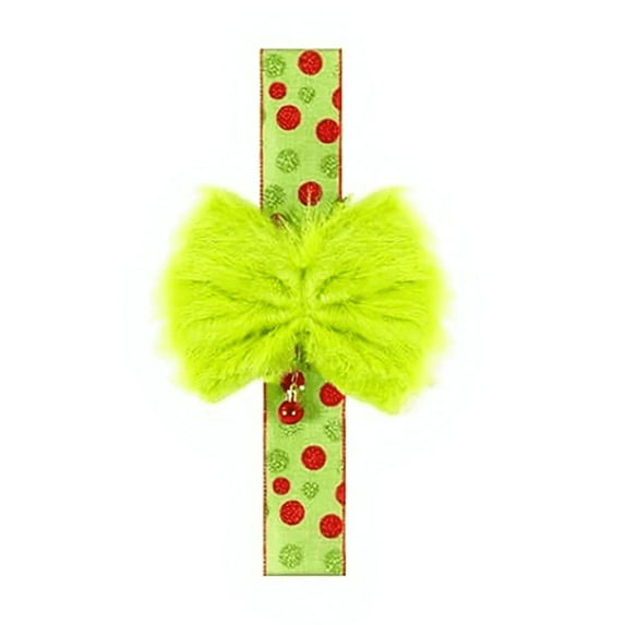 dajkiuy Christmas Cabinet Ribbons Bows, 78.7Inch Red Green Dots Bows Ribbons Christmas Door Ribbon Cabinet Bows for Gifts Xmas Tree Home Wall Furniture Party Decorations