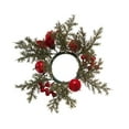 thumbnail image 1 of dajkiuy Christmas Candle Rings, 7 Inch Artificial Berries Pinecones Small Candle Wreaths for Christmas Wedding Home Table Centerpiece, 1 of 7