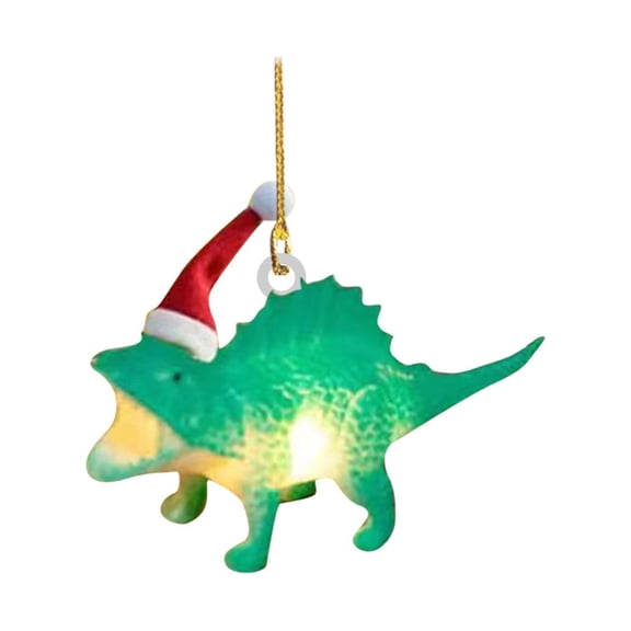 dajkiuy Christmas Dinosaur Ornament Dinosaur Figures Decorative Hanging Ornaments Funny Acrylic Dinosaur Ornaments Tree Xmas Ornaments for Boys Girls Christmas Holiday Party