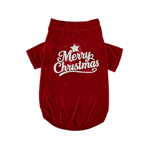 dajkiuy Christmas Dog Clothes, Soft and Breathable Merry Christmas Pet Shirt, Winter Puppy Kitten Dogs Shirts for Small Medium Large Dogs Pets, XL