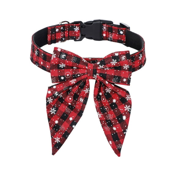 dajkiuy Christmas Dog Collar with Bow, Adjustable Cat Collar with Bowtie, Christmas Collars for Small Dogs Cats