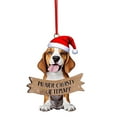 thumbnail image 1 of dajkiuy Christmas Dog Pendants Non-3D Acrylic Cute Dog with Hats Christmas Tree Decoration Car Interior Hanging Ornament Crafts Dog Lover Gift, 1 of 1