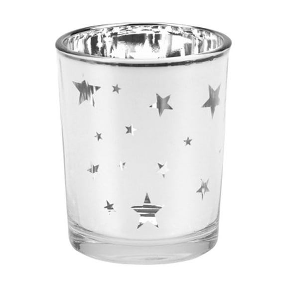 dajkiuy Christmas Glass Candle Holders, Christmas Tealight Candle Holders for Table Centerpiece Home Xmas Party Decorations Gifts