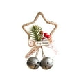 thumbnail image 1 of dajkiuy Christmas Jingle Bells Door Hanger, Star Top Vintage Bell with Bow and Berries Door Knob Pendant Hanging Ornaments for Xmas Winter Holiday Tree Doorway Decor, 1 of 6