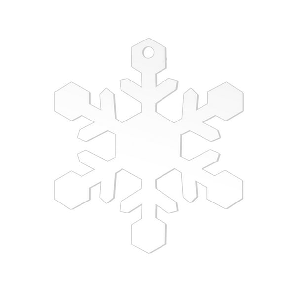 dajkiuy Christmas Ornaments, Clear Blank Plastic Xmas Tree Star Bell Snowflake Ball Peach Shape Hanging Pendant for DIY Craft Gift Tag and Party Holiday Decoration