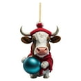 thumbnail image 1 of dajkiuy Christmas Ornaments Highland Cow Decor Christmas Tree Decorations Cute Acrylic Cow Pendants Cartoon Cow Decorative, 1 of 6