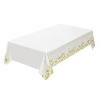 dajkiuy Christmas Party Tablecloths, Disposable Plastic Tablecloth, Winter Rectangle Table Cover for Christmas New Year Birthday Holiday Party Decorations, 54x108 inch