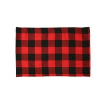 dajkiuy Christmas Placemats, Red Black Buffalo Plaid Table Mat, for Christmas Holiday Table Home Decoration, 12×18 Inch