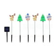 thumbnail image 1 of dajkiuy Christmas Solar Pathway Lights, LED Santa Claus Snowman Reindeer Tree Stake Lights Christmas Decorations, Waterproof Solar Walkway Landscape Light for Yard Lawn Porch Holiday Decor, 1 of 6