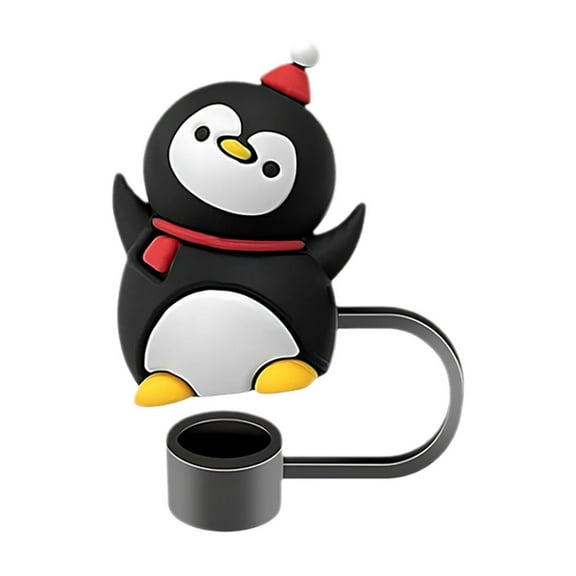 dajkiuy Christmas Straw Cover Cap for Stanley Cup, Cute Drinking Straw Topper Accessories, Dust-Proof Reusable Straw Tips Lids for Christmas Gifts