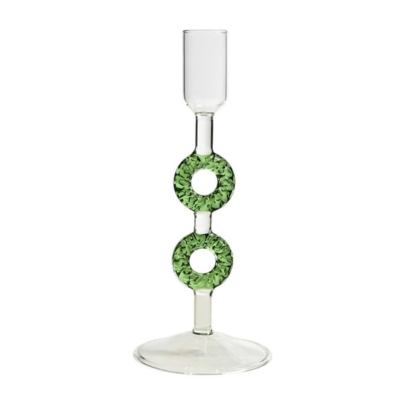 dajkiuy Christmas Taper Candle Holder, Christmas Glass Candlesticks Holders, Holiday Table Decor for Party, Festive Gift, Xmas Decorations, Dinner Party